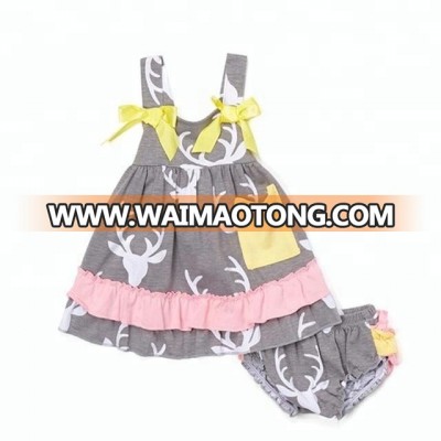 Custom Infant Dress and Diaper Cover Wholesale Infant Clothes Toddler Sweet Dress Wholesale