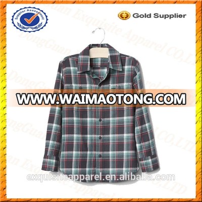 Custom 100% Cotton Boys Flannel Shirts/Cheap Kids Wholesale Flannel Shirt