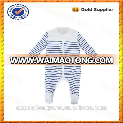 Custom 100% Cotton Striped Babygrow/Babys Sleepwears Sets/Baby Romper