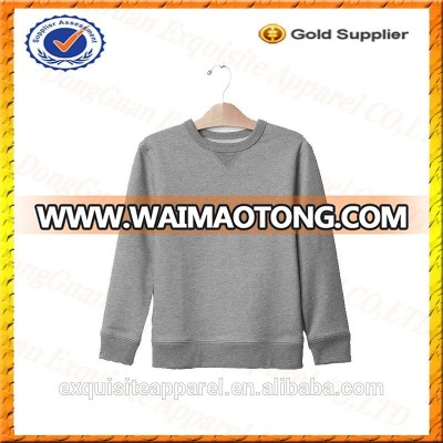 Custom 100% Cotton Kds Sweatshirt/Boys Blank Crewneck Sweatshirt/Wholesale Gym Wear