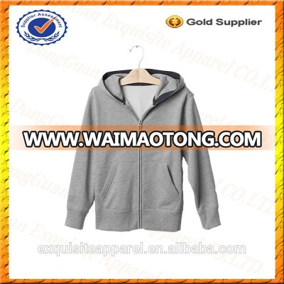 Custom Wholesale Children Plain Hoodies for Kids/Fleece Hoodie with Zipper